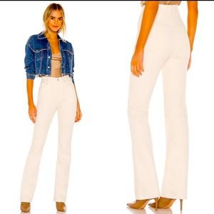 Agolde Vintage High Rise Flare Jeans in Paper